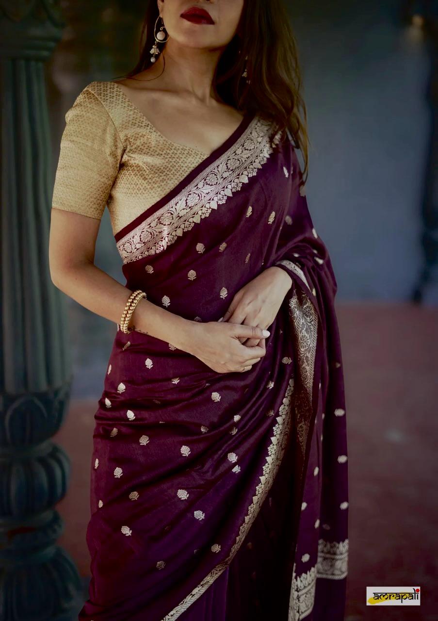 Wine Elegance Saree