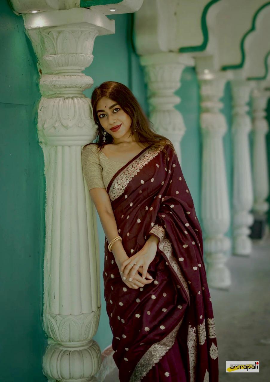 Wine Elegance Saree