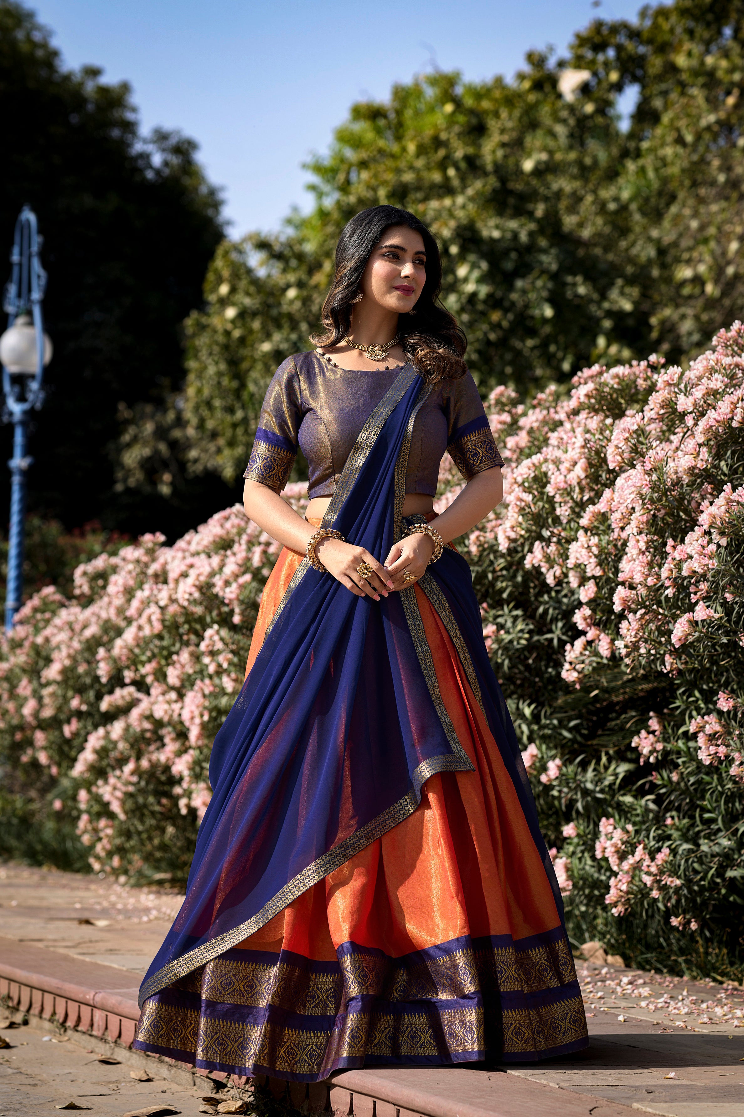 KANCHIPURAM SILK LEHENGA CHOLI