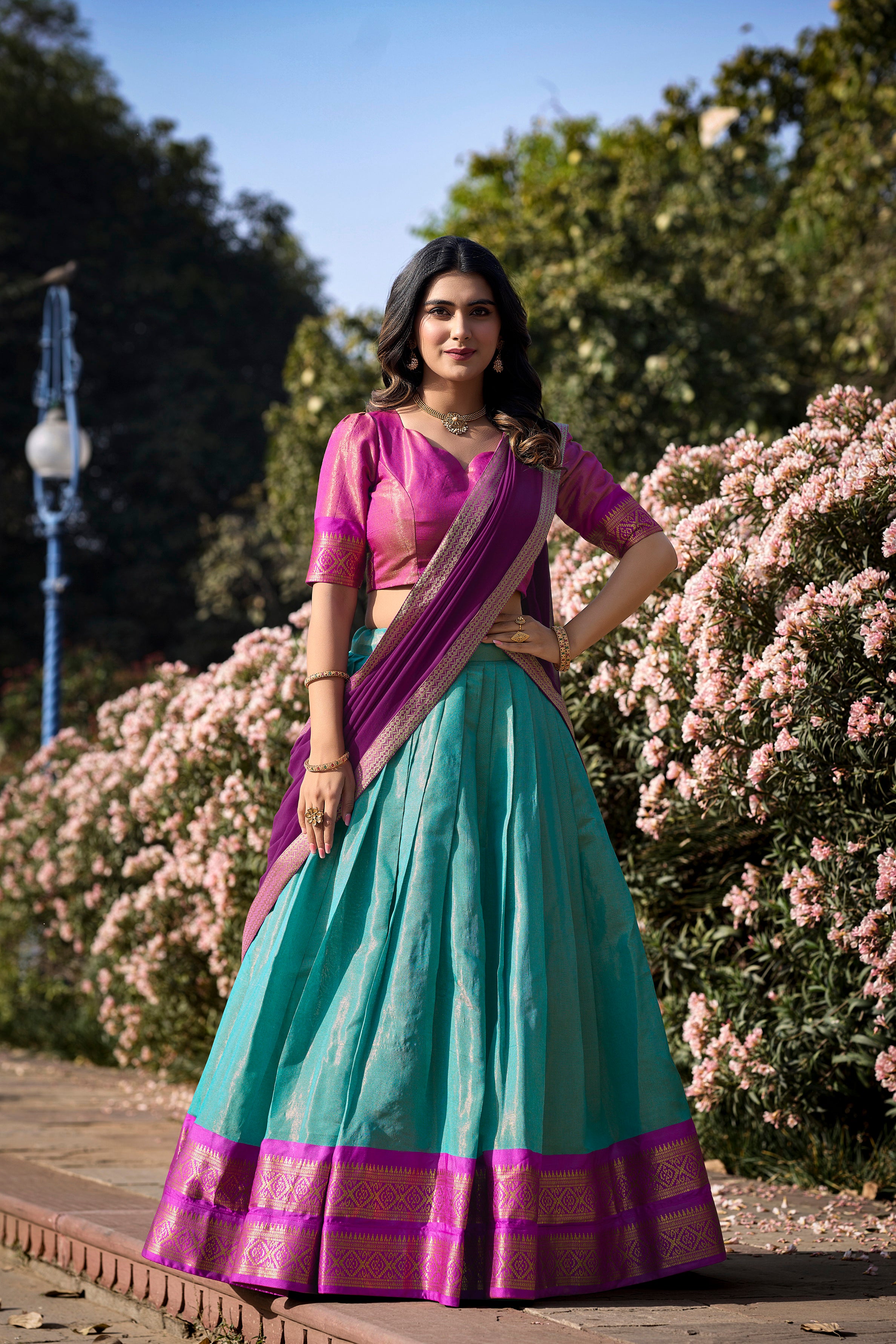 KANCHIPURAM SILK LEHENGA CHOLI