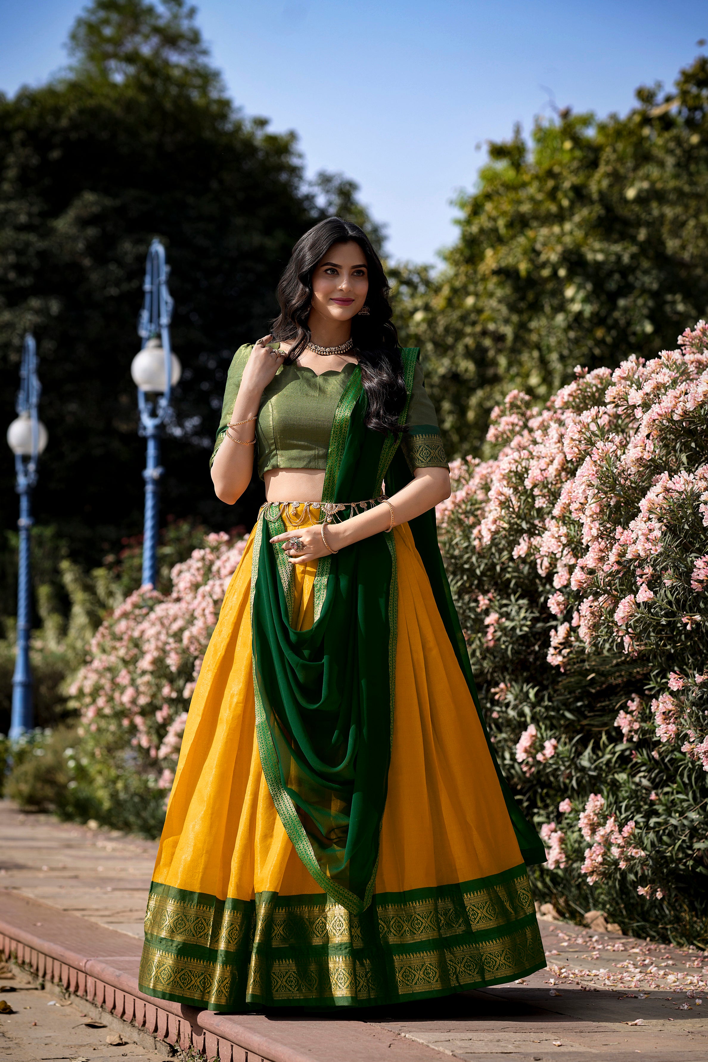 KANCHIPURAM SILK LEHENGA CHOLI
