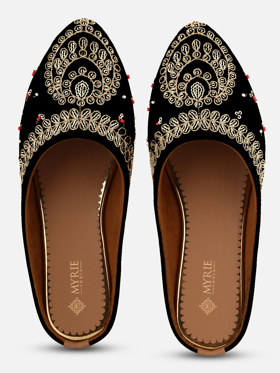 Embroidered Pointed Shape Ballerinas