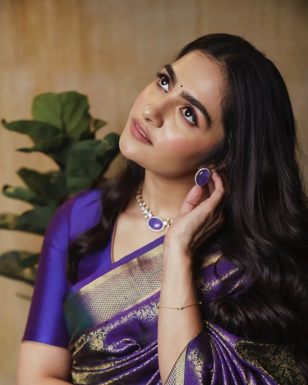 FANCY BANARASI SOFT SILK ZARI WEAVING WORK SAREE WITH UNSTITCHED BLOUSE PURPLE