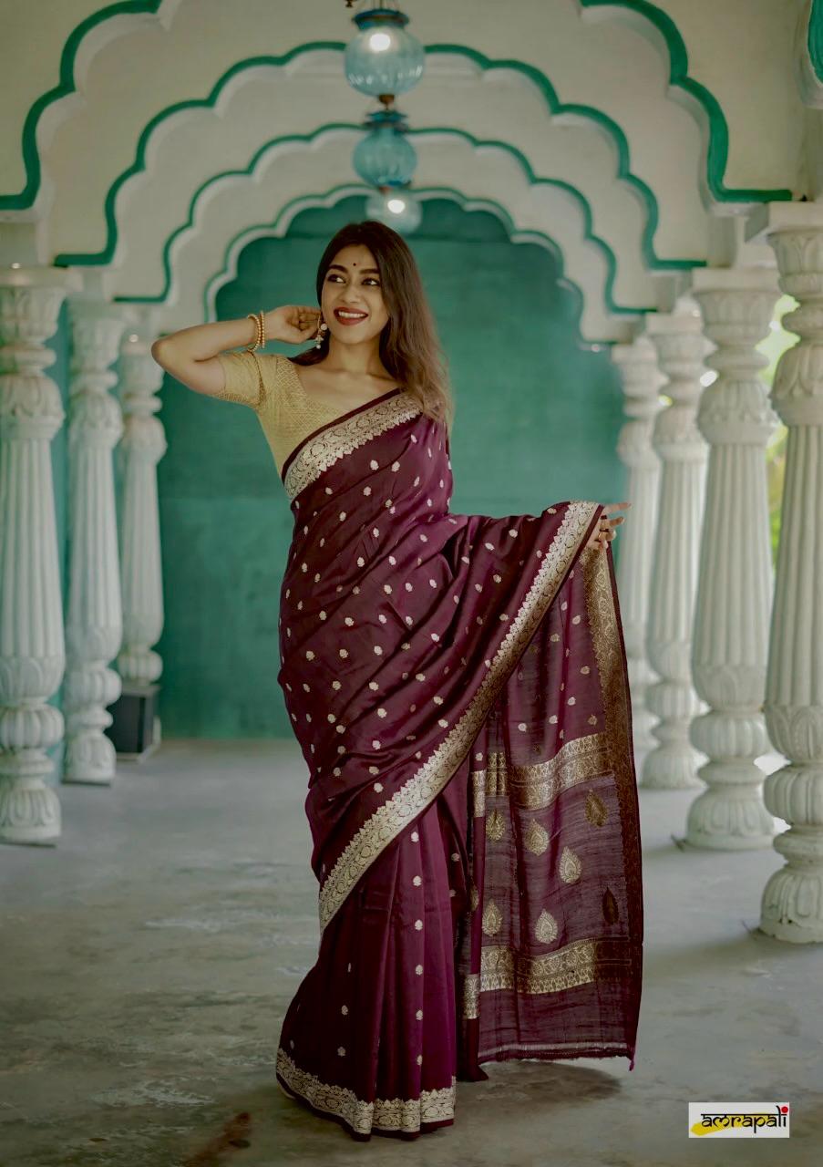 Wine Elegance Saree