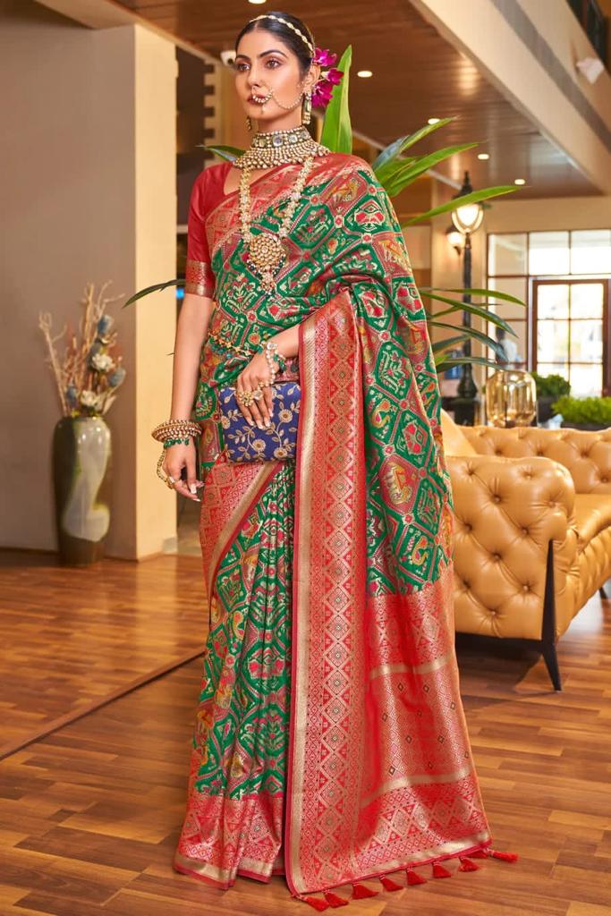 Women Printed Saree with Contrast Border
