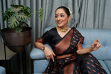 Woven Saree with Contrast Border