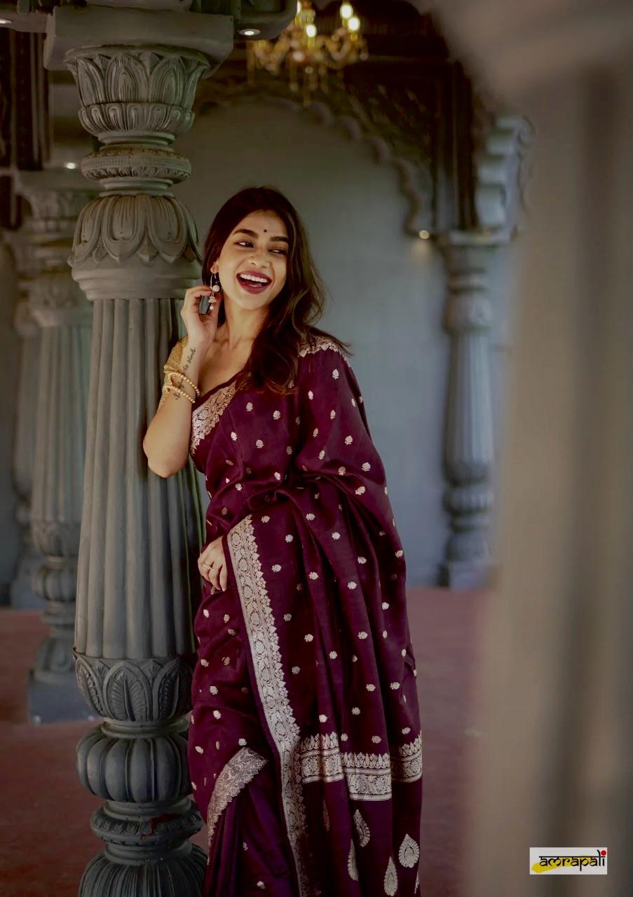 Wine Elegance Saree