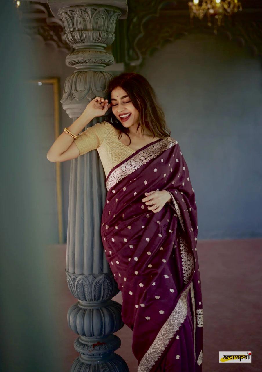 Wine Elegance Saree