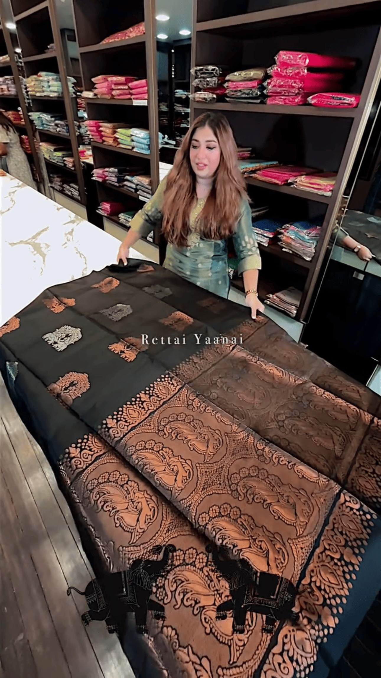Adorning Black Soft Banarasi Silk Saree With Profuse Blouse Piece