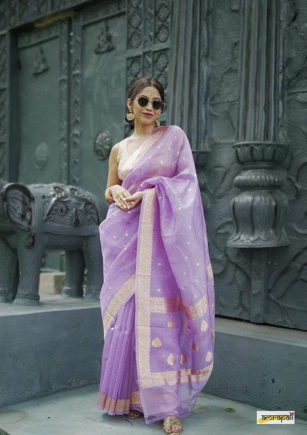 LATEST BANARASI SOFT SILK GOLD ZARI SAREE