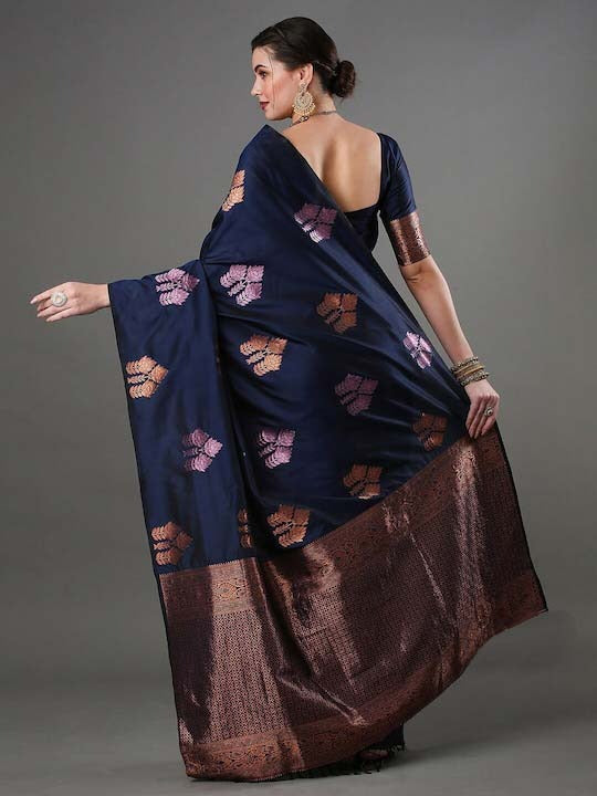 Women Silk Saree with Contrast Border | FS