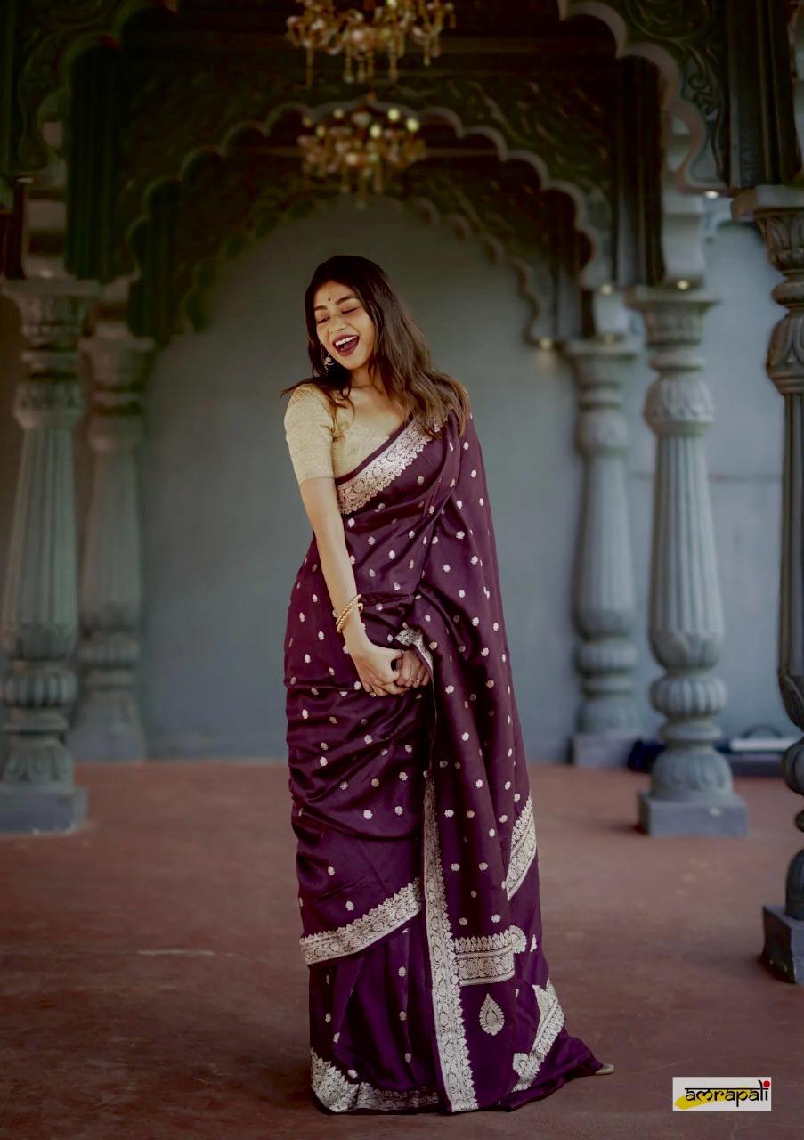 Wine Elegance Saree