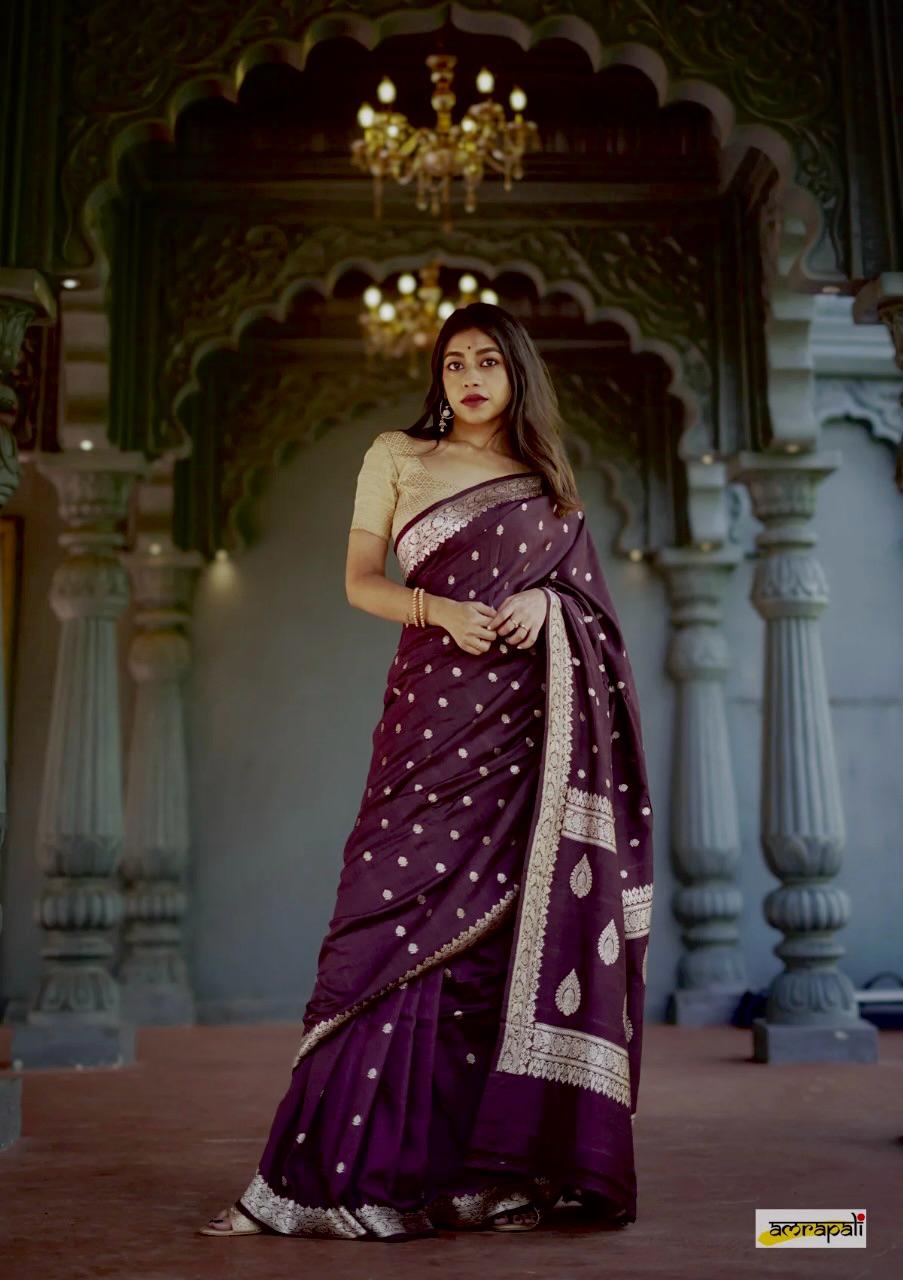 Wine Elegance Saree