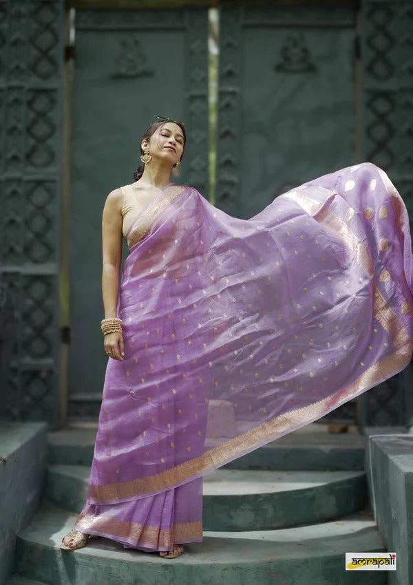 LATEST BANARASI SOFT SILK GOLD ZARI SAREE