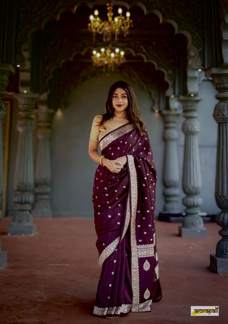 Wine Elegance Saree