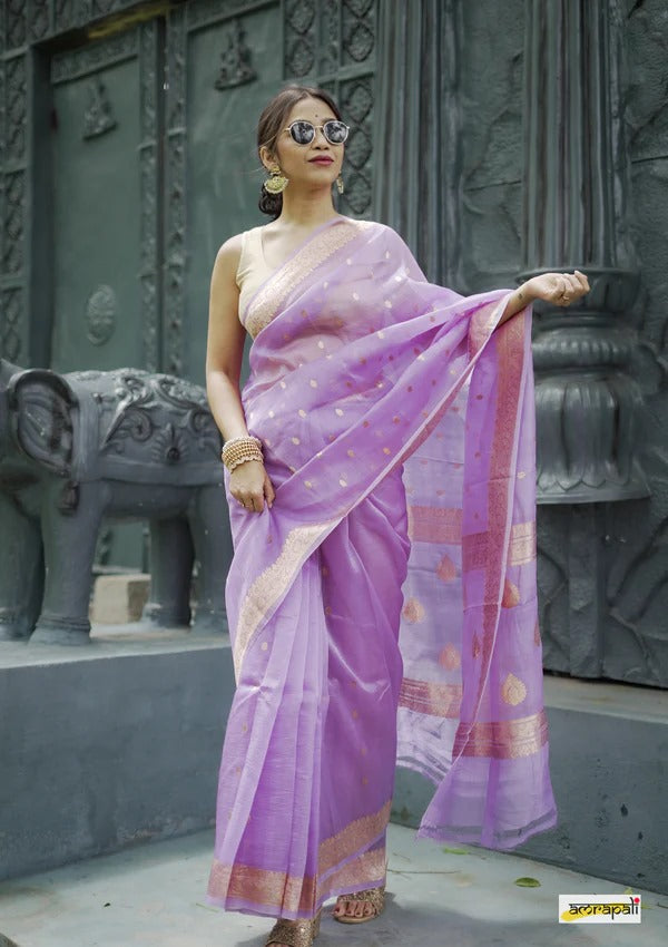 LATEST BANARASI SOFT SILK GOLD ZARI SAREE