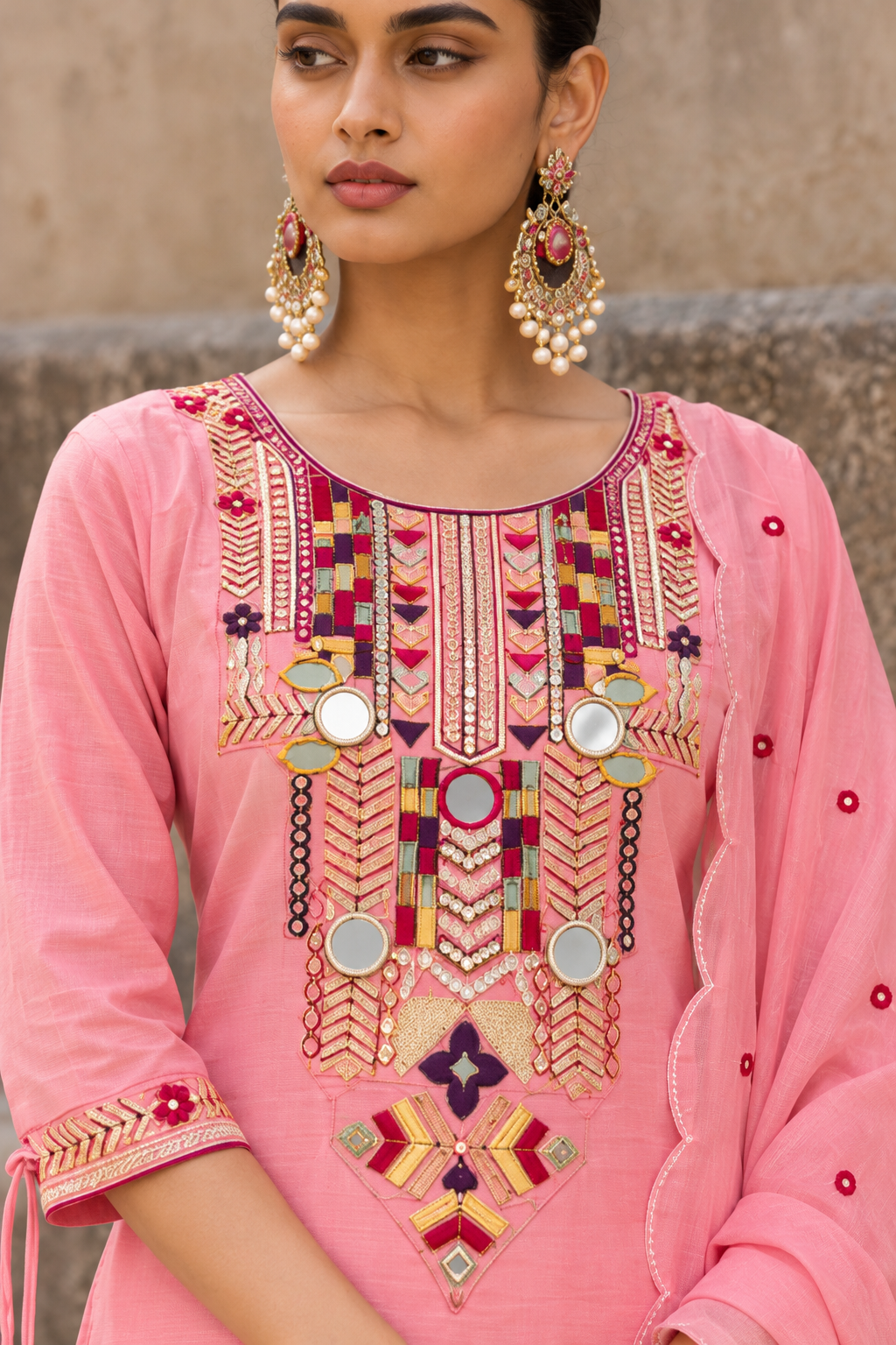 Tassled Embroidered Outfit