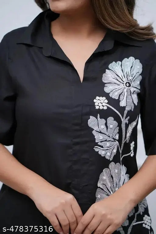 New Printed Kurta Pant Set Blue