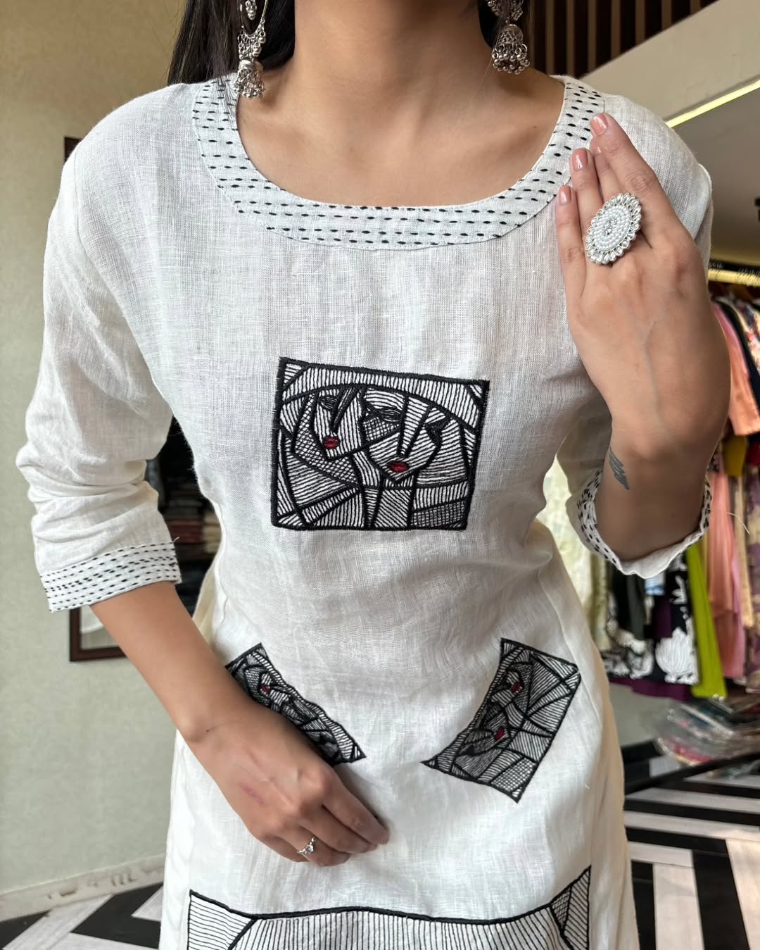 LATEST COTTON WITH EMBROIDERY WORK KURTI PLAZO