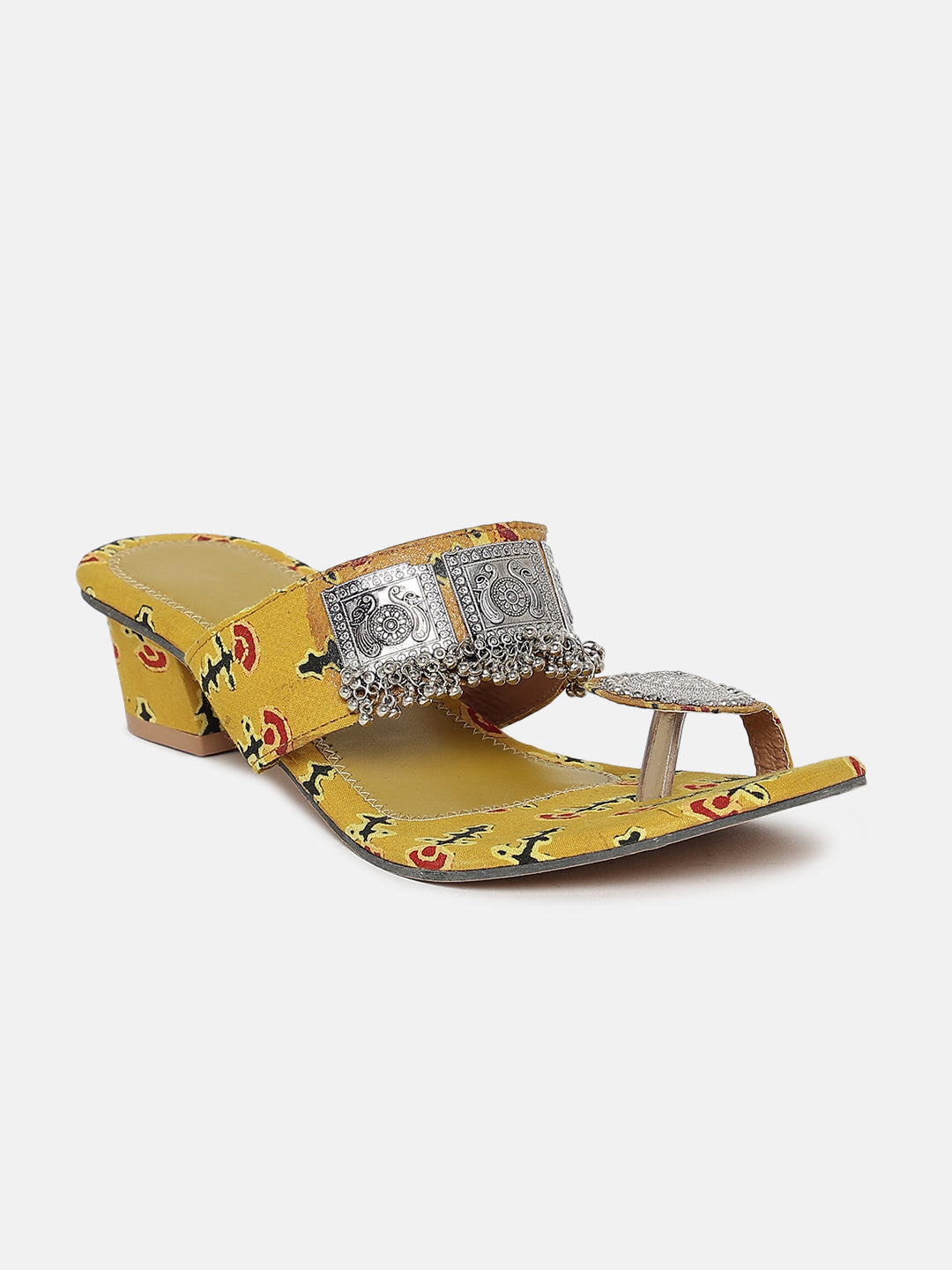 Toe-Ring Chunky Heeled Sandals