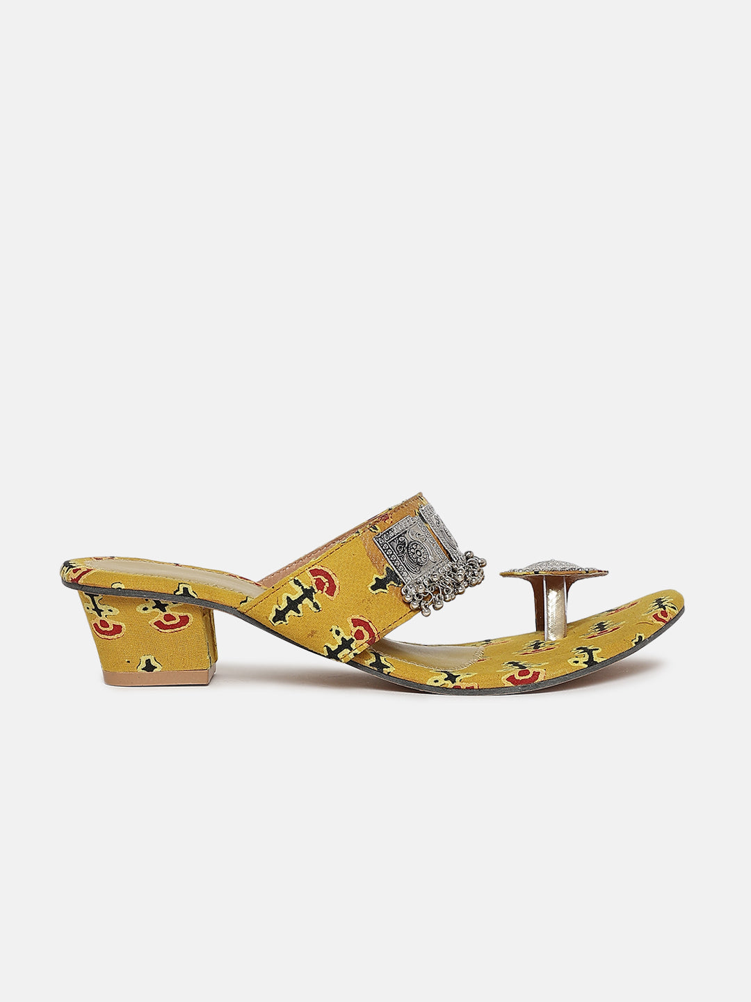 Toe-Ring Chunky Heeled Sandals