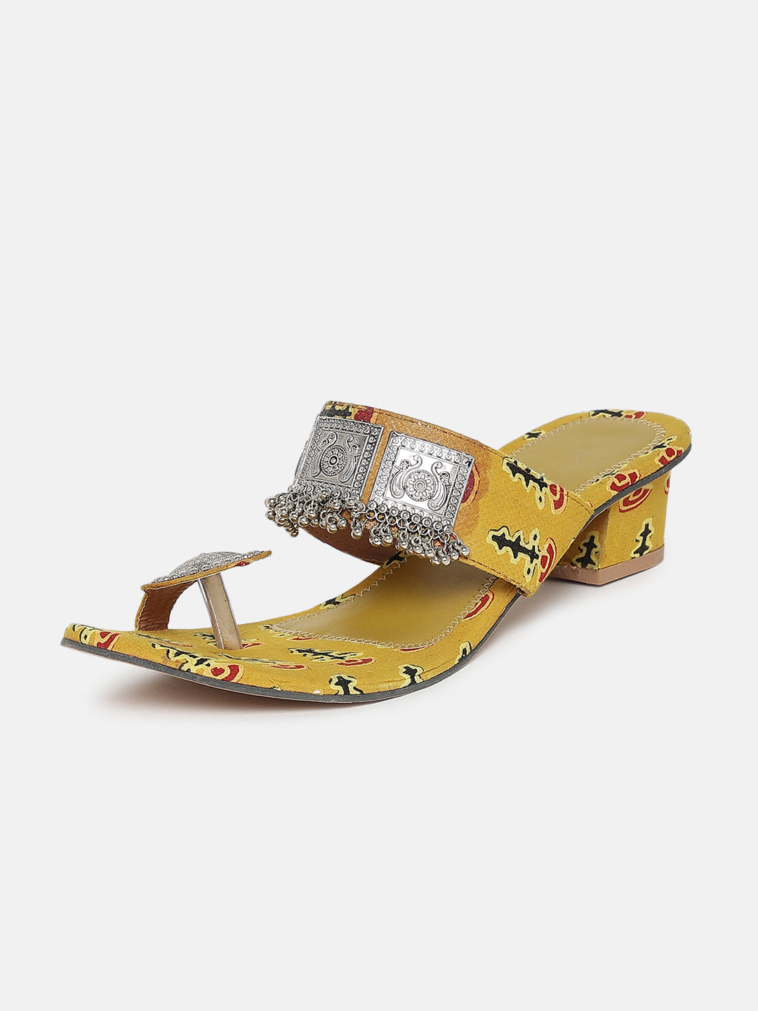 Toe-Ring Chunky Heeled Sandals