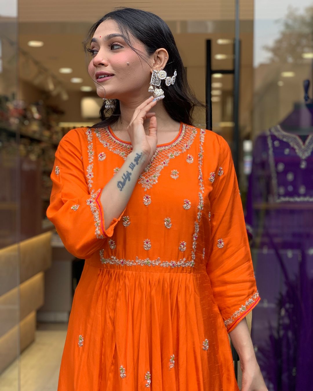 Women's Rayon Slub Kurti with Plazo with Dupatta Set