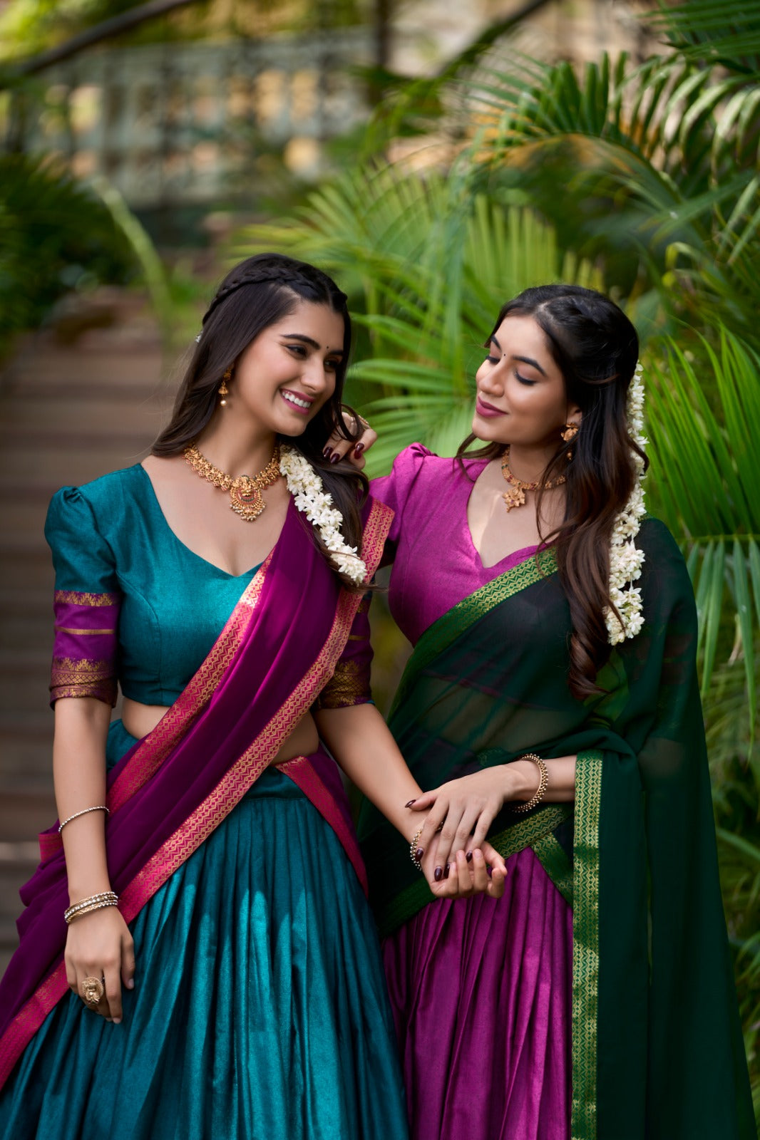 Morpich Zari Woven Cotton Lehenga Choli