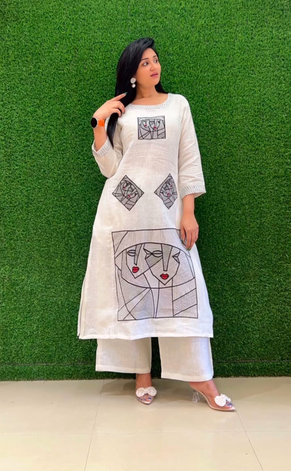LATEST COTTON WITH EMBROIDERY WORK KURTI PLAZO