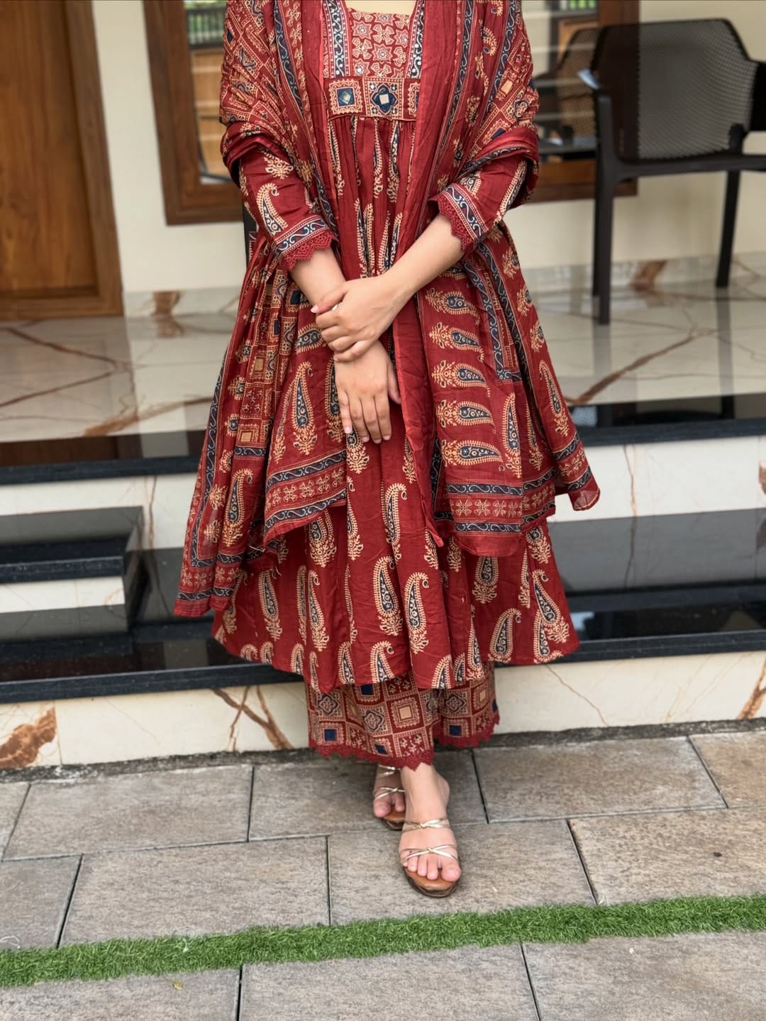 Elegant Printed Kurta Set with Dupatta | Ethnic Co-ord Set for Women