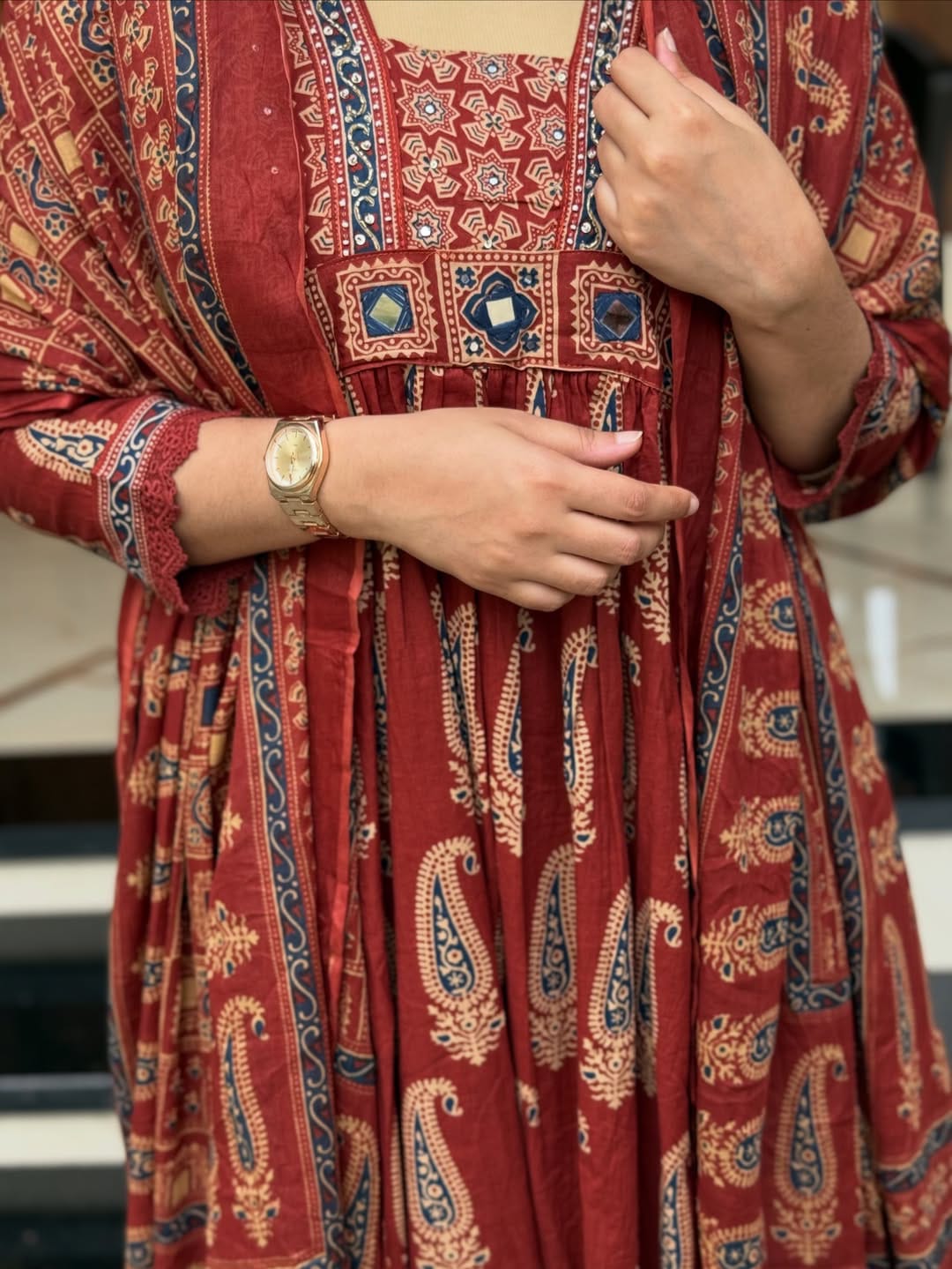 Elegant Printed Kurta Set with Dupatta | Ethnic Co-ord Set for Women