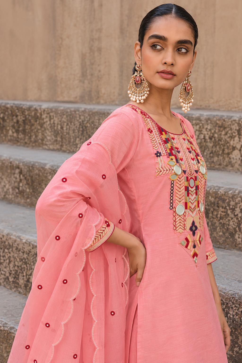 Tassled Embroidered Outfit