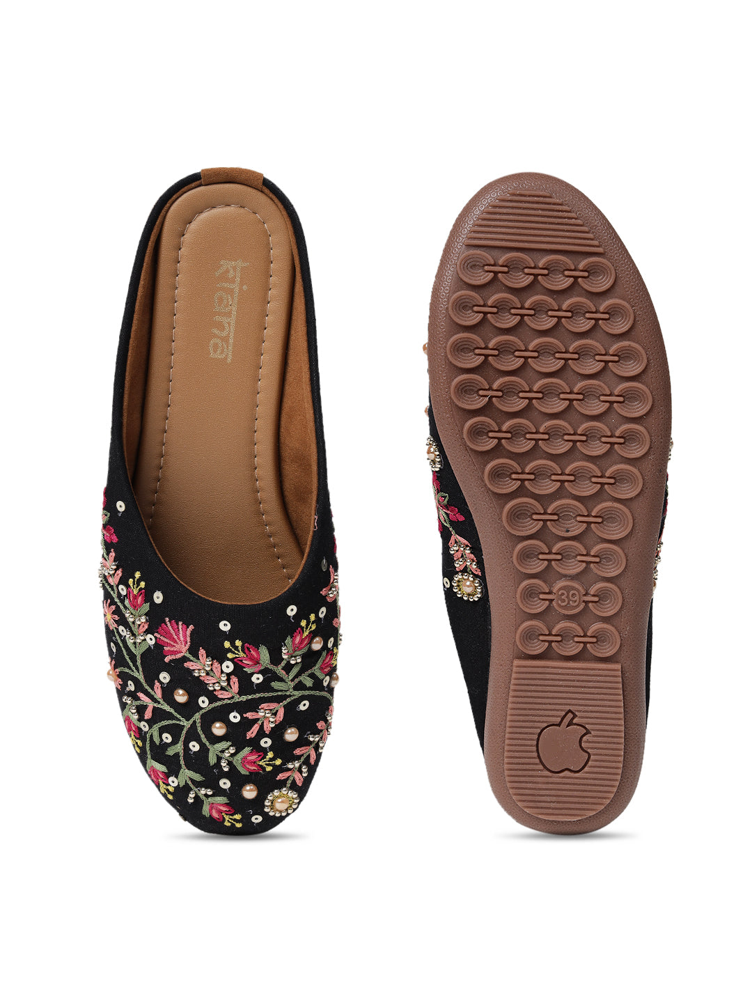 Women Embellished Mules Flats
