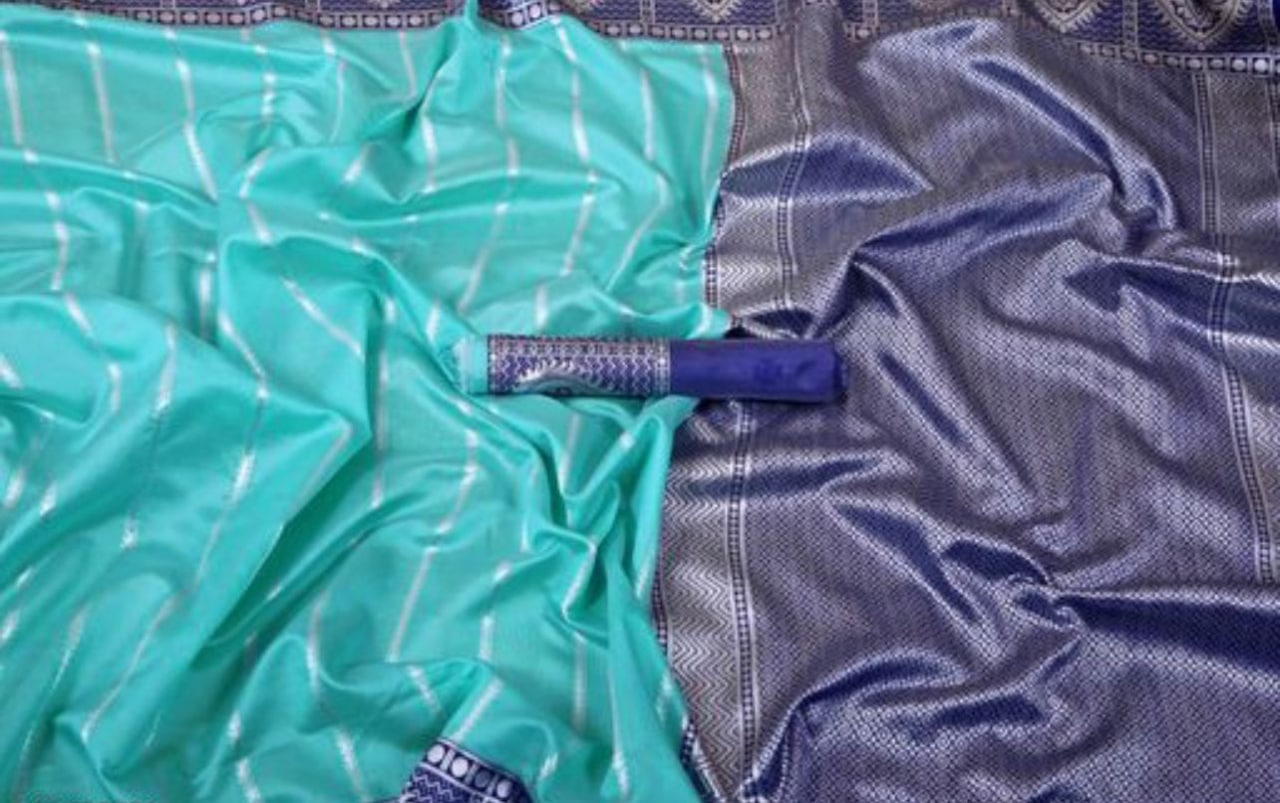 Women Woven Saree with Contrast Border