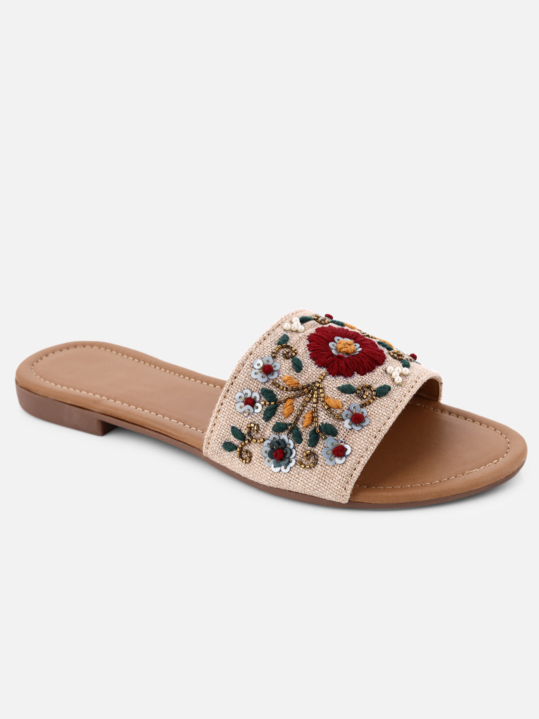 Women Embellished Slides