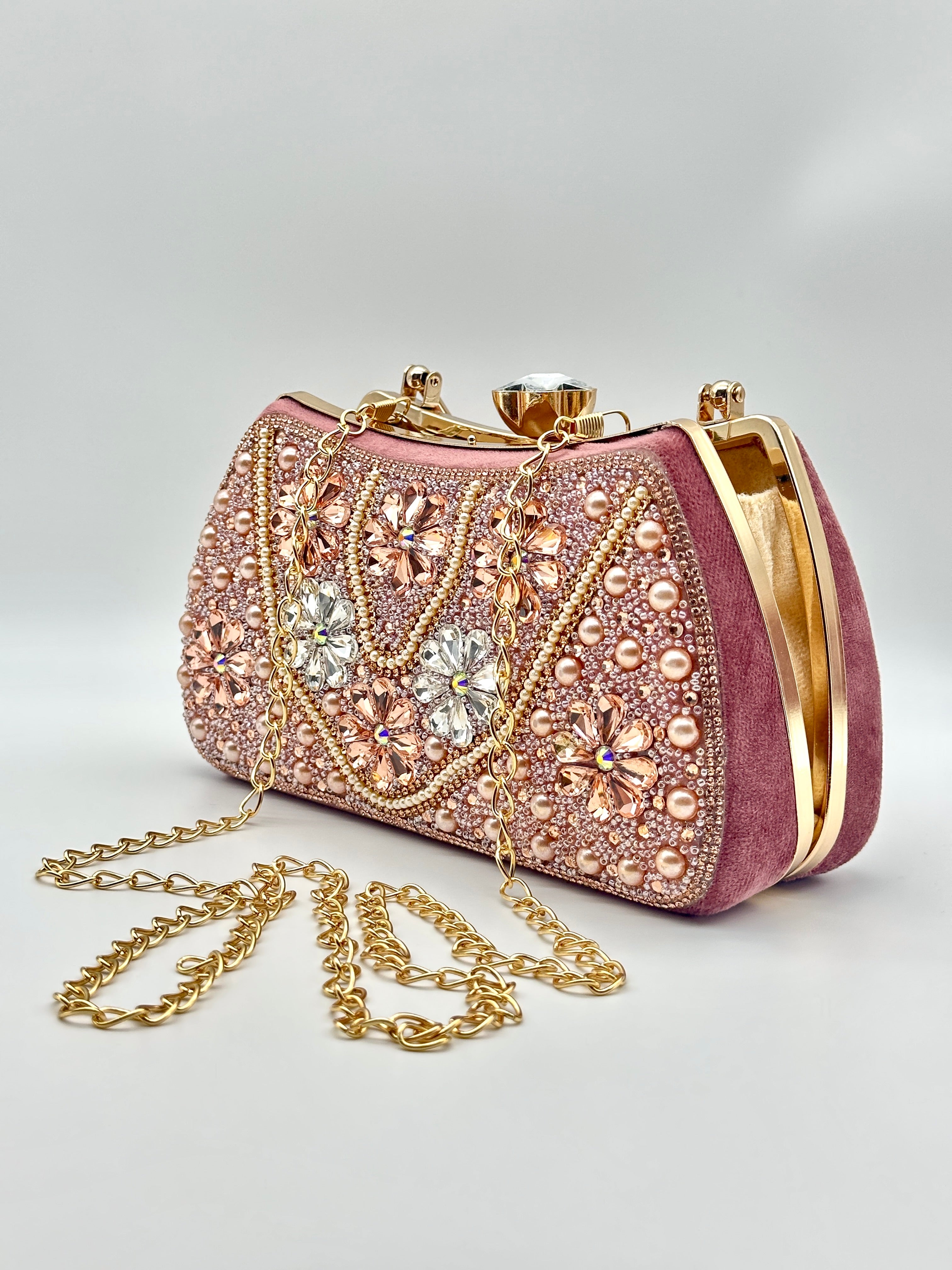 Royal Pink Elegant Handcrafted Bridal & Party Clutch