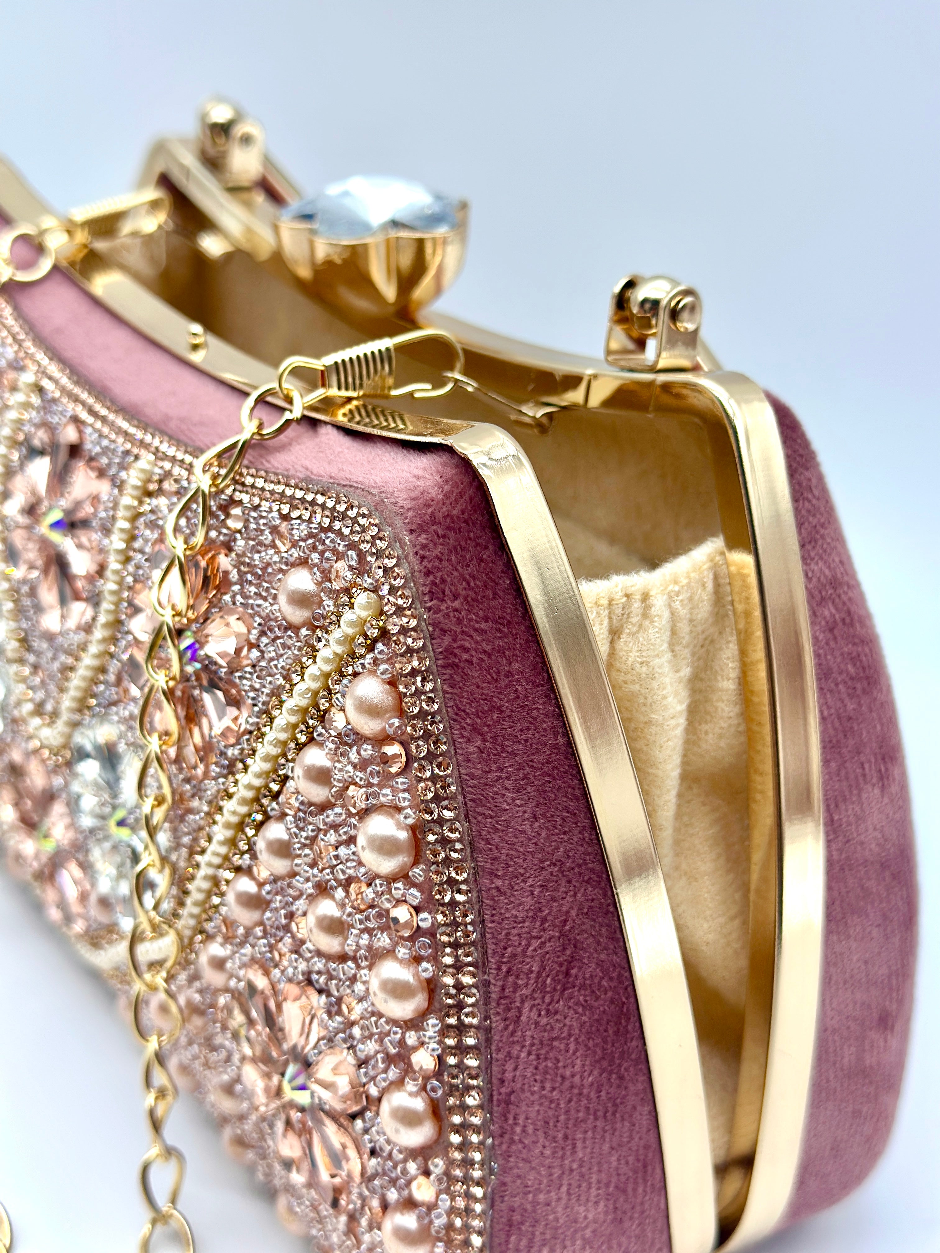 Royal Pink Elegant Handcrafted Bridal & Party Clutch