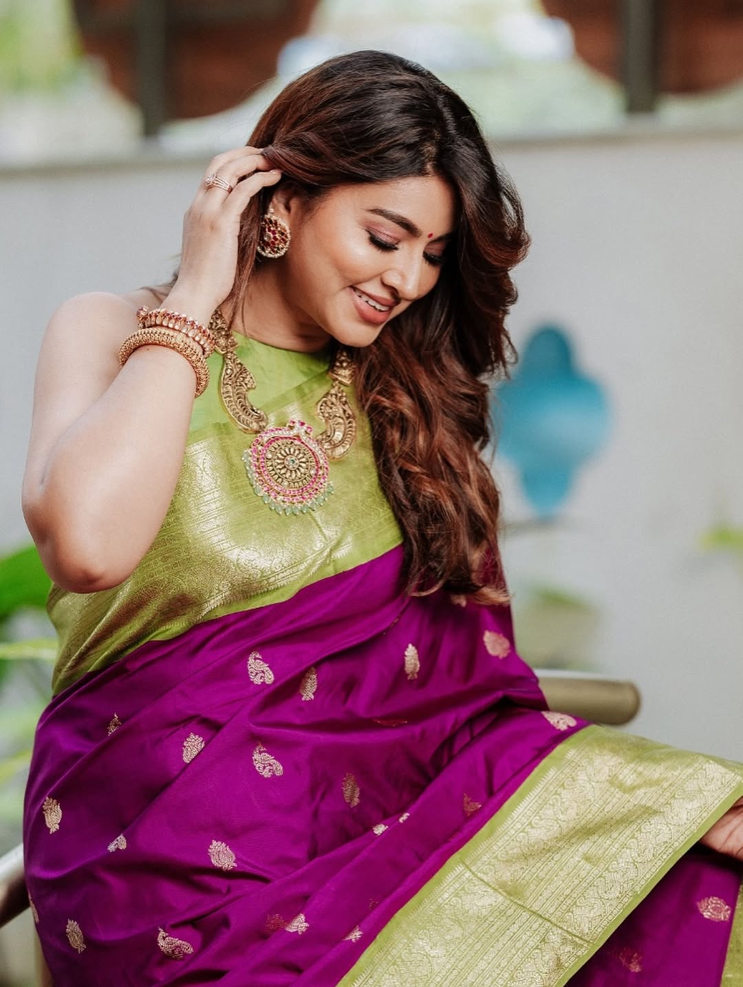 Wedding Rich Pallu Pure Silk Saree With Brocade Blouse