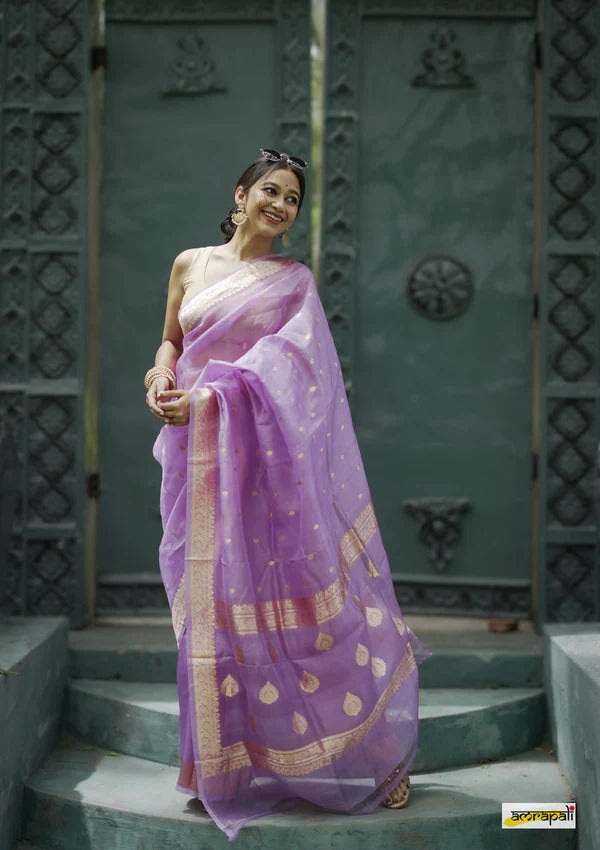 LATEST BANARASI SOFT SILK GOLD ZARI SAREE