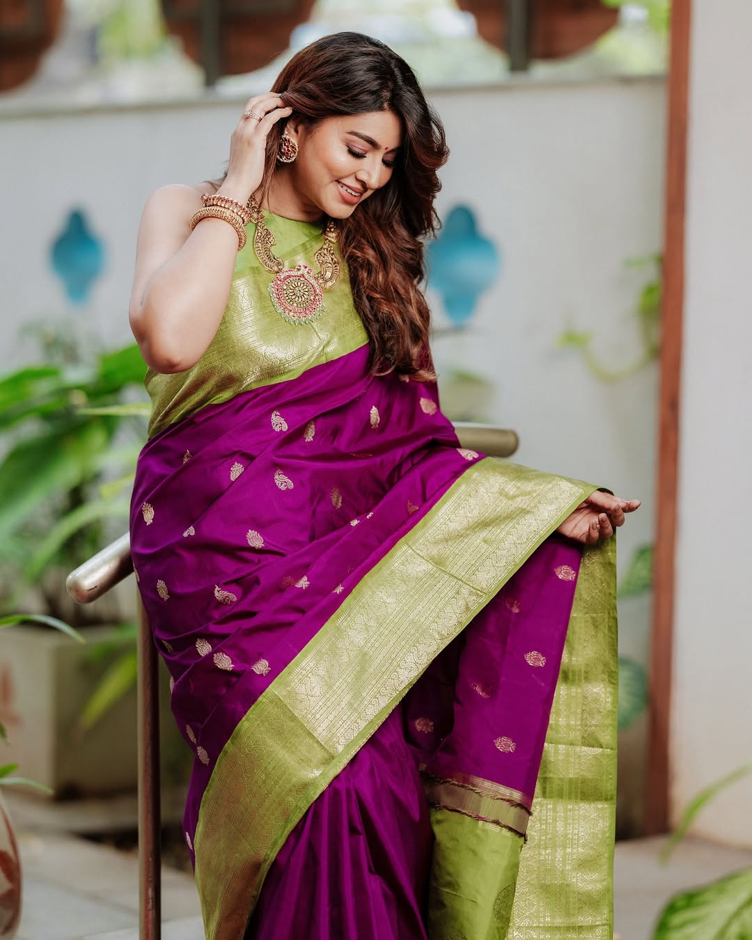 Wedding Rich Pallu Pure Silk Saree With Brocade Blouse