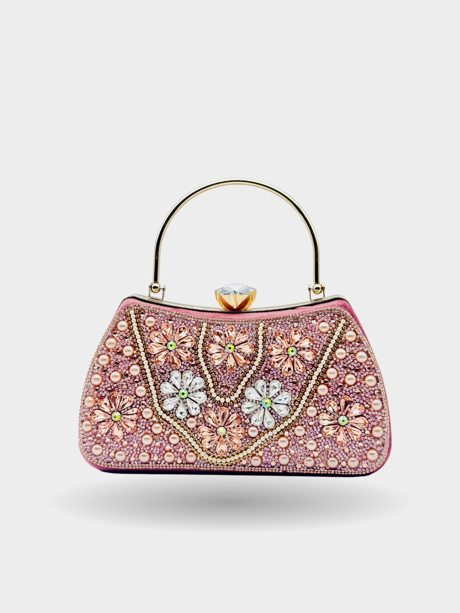 Royal Pink Elegant Handcrafted Bridal & Party Clutch