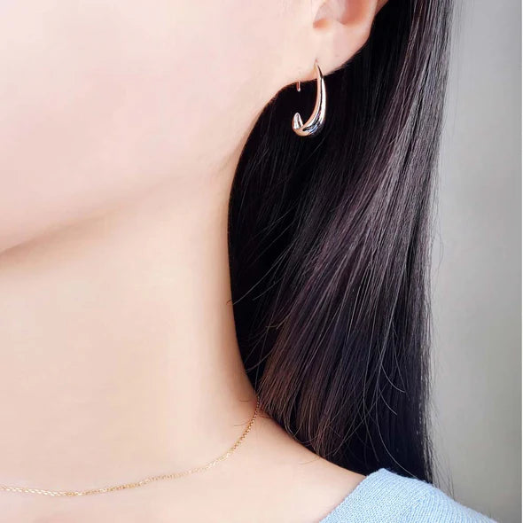 WATER DROP HOOP EARRINGS