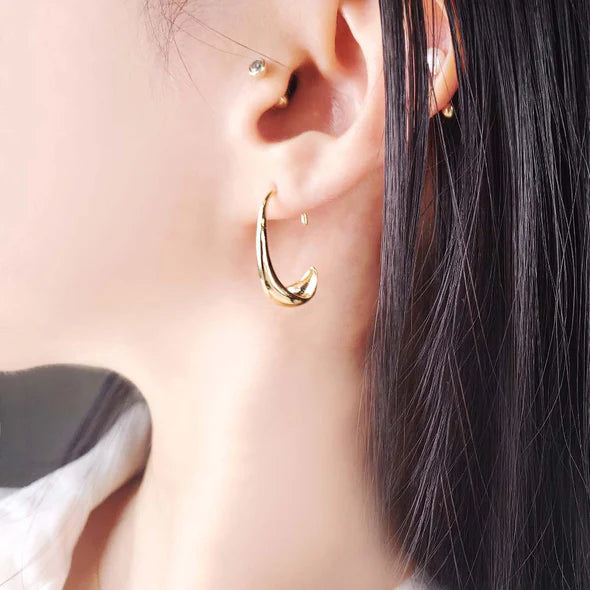 WATER DROP HOOP EARRINGS