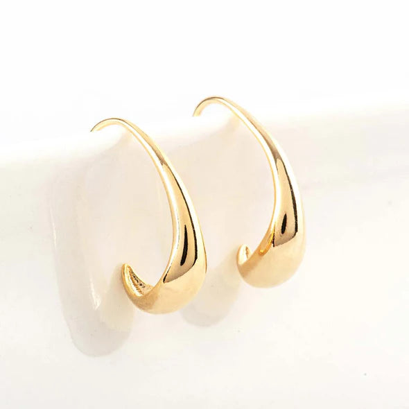 WATER DROP HOOP EARRINGS