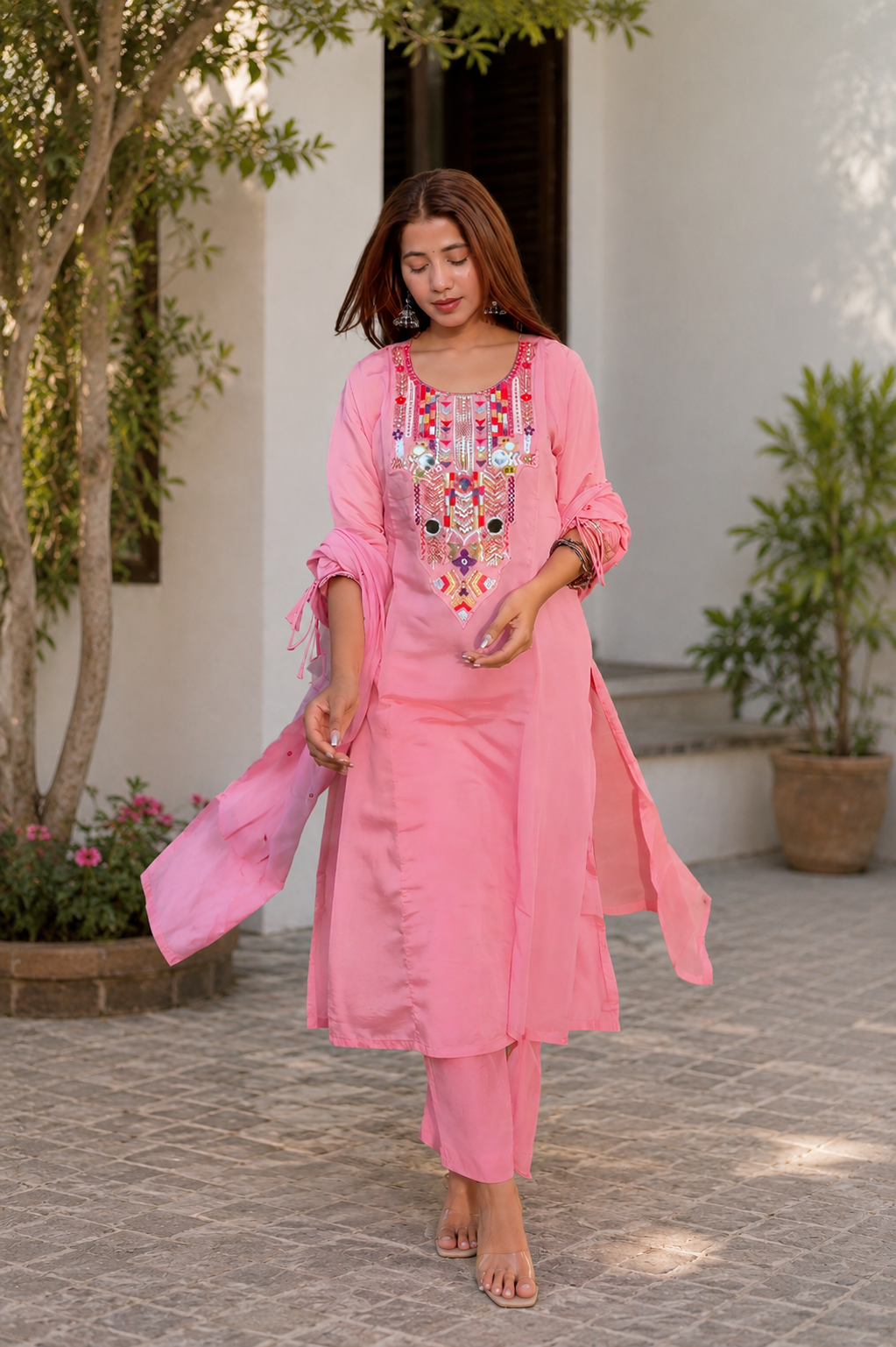 Tassled Embroidered Outfit
