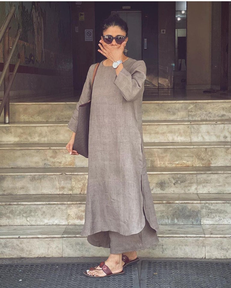 Women's Cotton Kurta pant sets - Gray