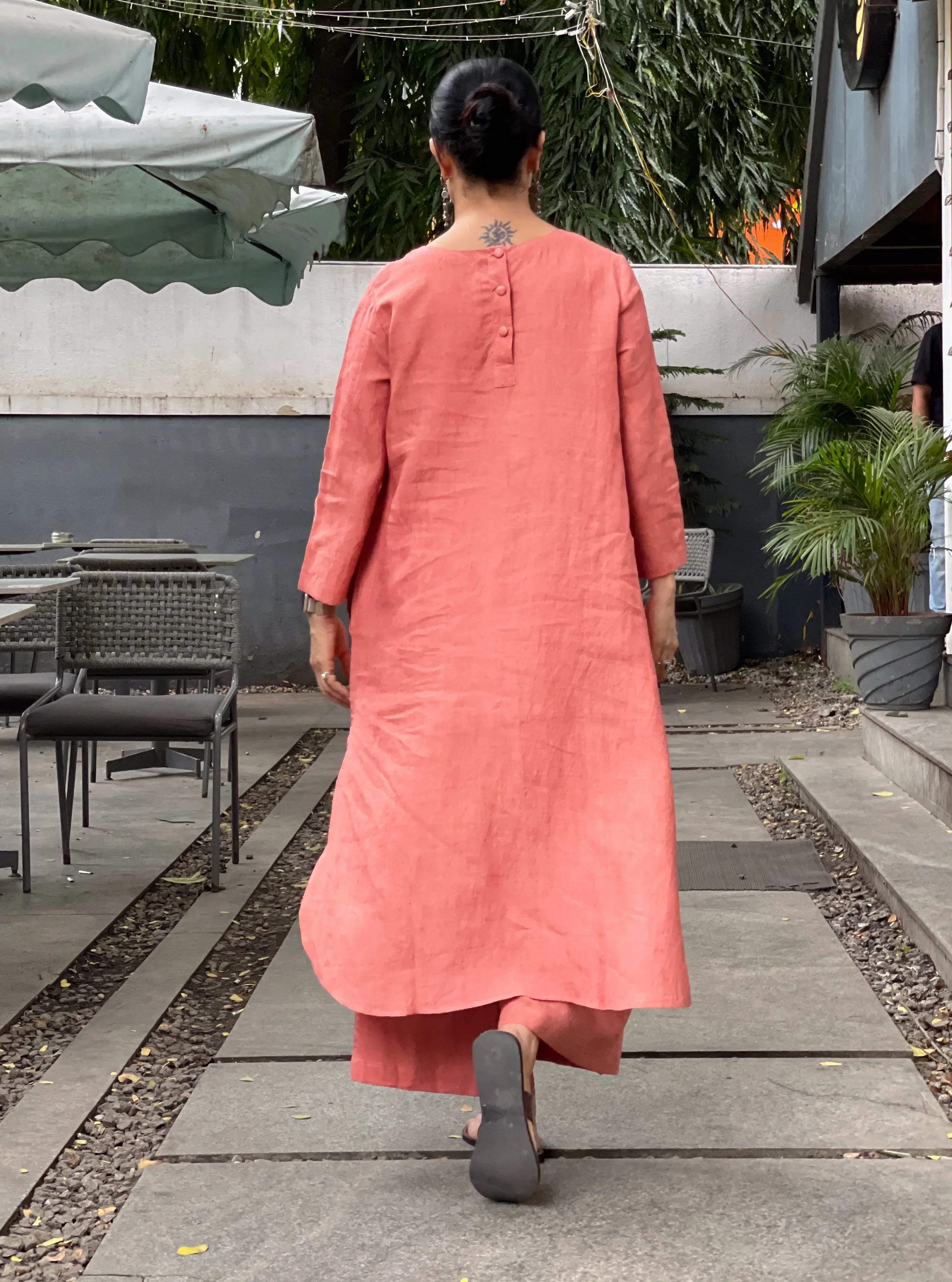 Women's Cotton Kurta pant sets - Light Pink