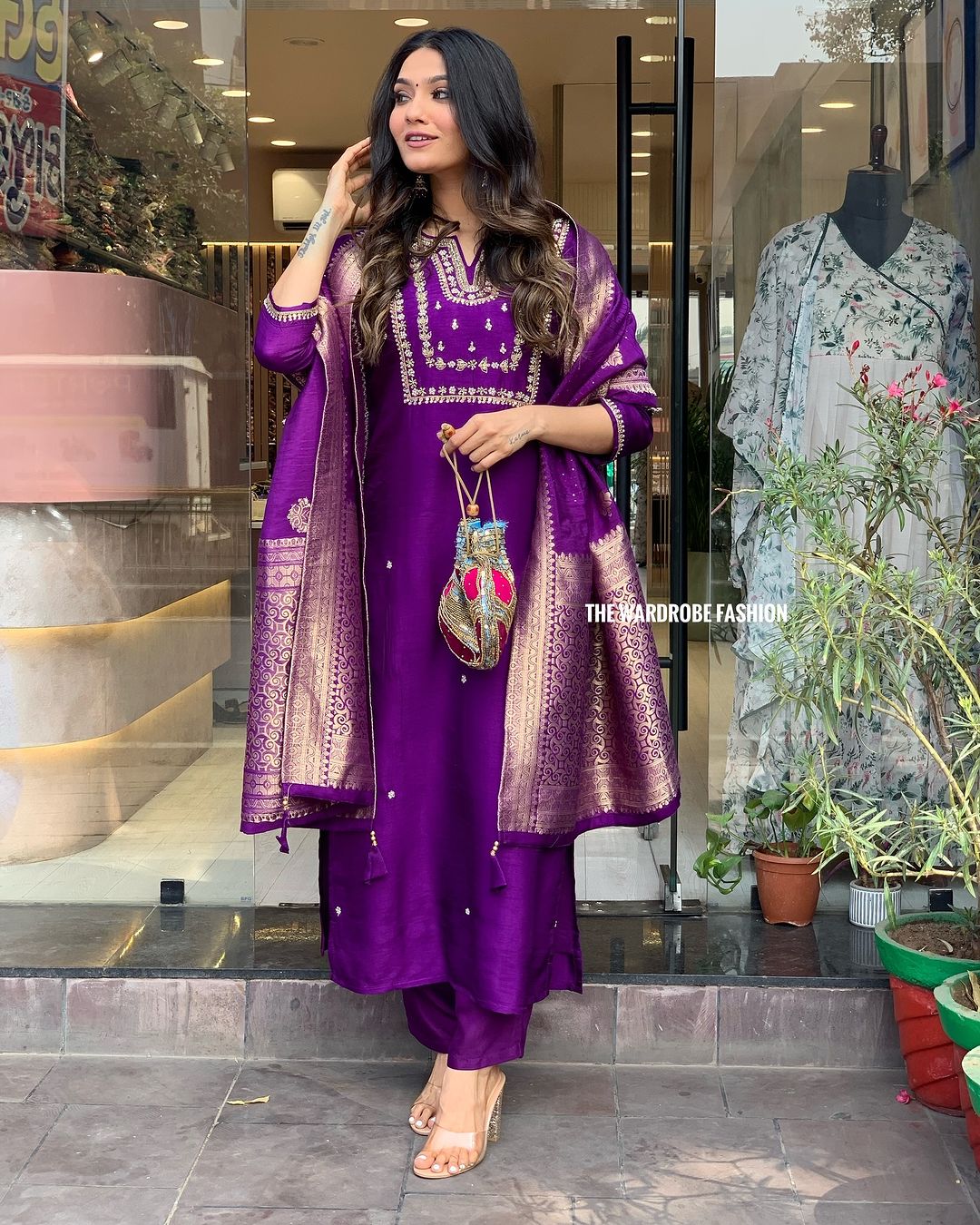 Women Embroidered Straight Kurta Set