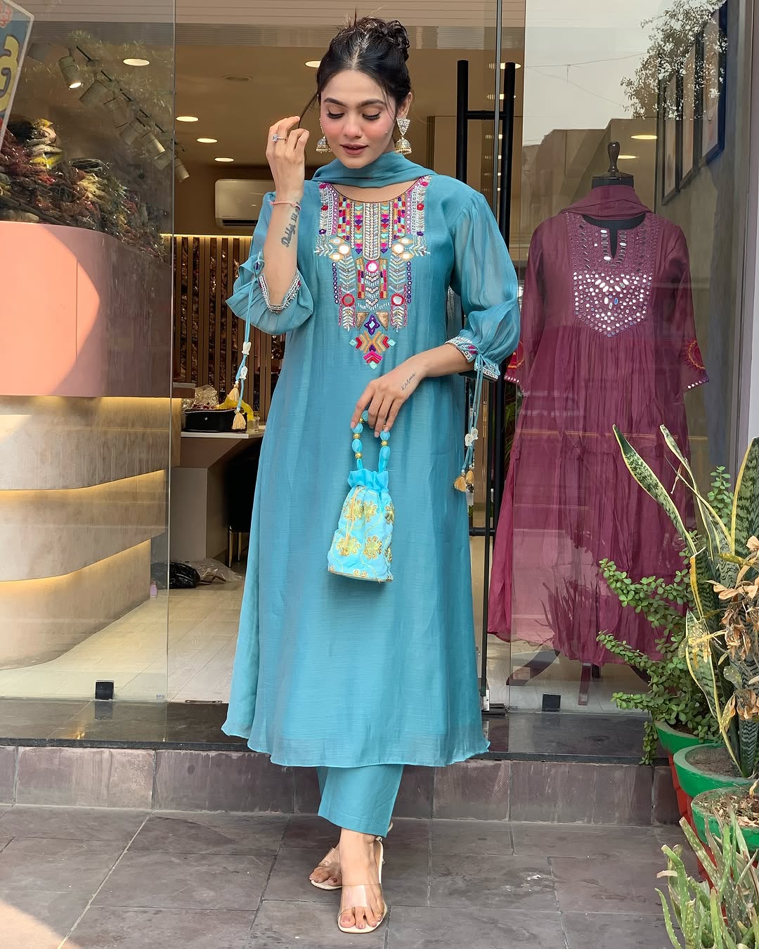 Tassled Embroidered Outfit