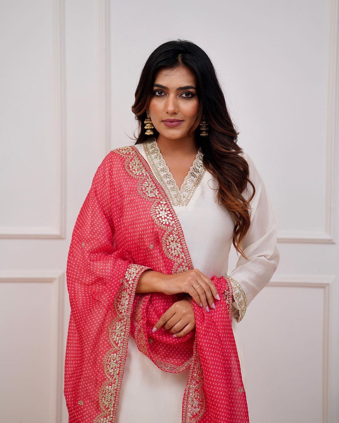 PINK BANDHANI GOTA PATTI SUIT